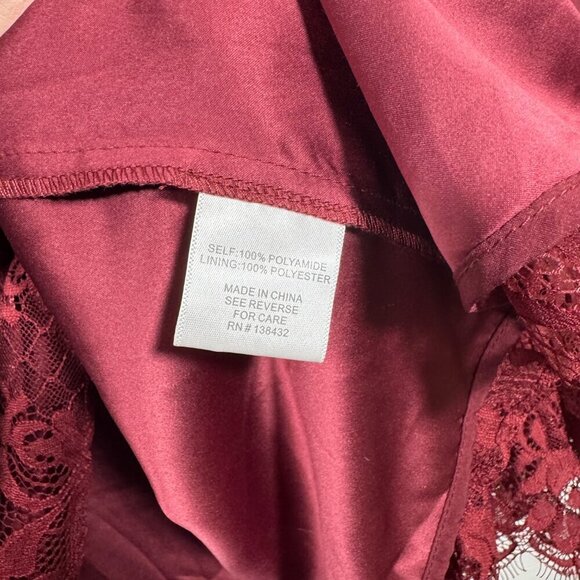 Modcloth Red Lace Ultra Bell Sleeve Top Womens 1X Maroon Fairy Whismygoth - Picture 7 of 7